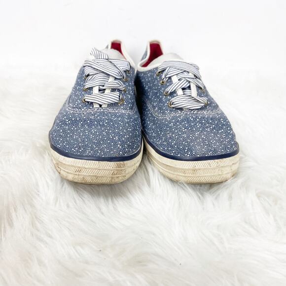 Keds Taylor Swift 9.5 Womens Blue White Print Canvas Sneakers - Picture 5 of 9